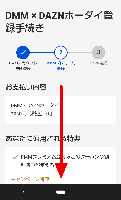 DMM✕DAZNホーダイの申し込み方法2