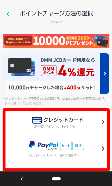 DMM✕DAZNホーダイのDMMポイント払い2